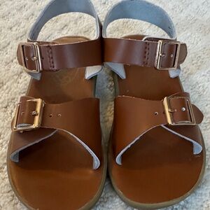 FootMates Brown Double Buckle Velcro Kids Sandals